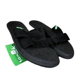 Sanuk Women's Yoga Mat Black Capri Sandals SZ 8 NWT